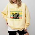 Retro Angry Raccoon Comfort Colors Sweatshirt - Animal Lover's Fun Butter