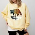 Retro Trashpanda On The Half Moon Vintage Raccoon Comfort Colors Sweatshirt Butter