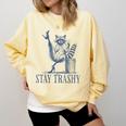 Stay Trashy Raccoon Halloween Sweatshirt - Comfy Feminine Fit Butter