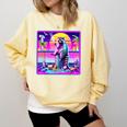 Vaporwave Raccoon Retrowave Synthwave Raccoon Meme Comfort Colors Sweatshirt Butter
