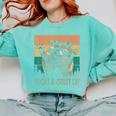 Adopt a Street Cat Sweatshirt - Animal Art for Cat & Raccoon Lovers Chalky Mint