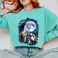 Animal Meme Comfort Colors Sweatshirt - Opossum Raccoon Skunk Design Chalky Mint