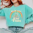 Autism Awareness Raccoon Unisex Sweatshirt | Comfort Colors Chalky Mint