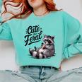 Feral Panda Raccoon Cozy Sweatshirt - Fun Animal Costume for All Chalky Mint