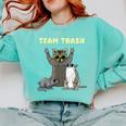 Garbage Gang Animals Comfort Colors Sweatshirt | Opossum, Raccoon, Rat Chalky Mint