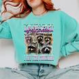 I'm Not Part Of The Problem Raccoon Meme Bootleg Comfort Colors Sweatshirt Chalky Mint