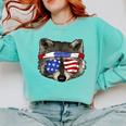 Patriotic Raccoon T-Shirt - USA July 4th Fun | Trash Panda Tee Chalky Mint