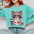 Raccoon Comfort Colors Sweatshirt | Cookie Lovers' Cozy Gear Chalky Mint