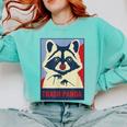 Raccoon Lover Comfort Colors Sweatshirt - Wildlife Cozy Design Chalky Mint