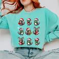 Raccoon Lover Pajama Sweatshirt - Cozy Christmas Lights Decor Chalky Mint