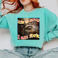 Raccoon Meme Comfort Colors Sweatshirt - Oddly Specific Life Soup Chalky Mint