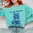 Raccoon Meme Sweatshirt - Cozy Comfort Colors for Food Lovers Chalky Mint