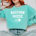 Raccoon Mode On Sweatshirt | Animal Lover's Cozy Trash Panda Gift Chalky Mint