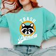 Raccoon Sweatshirt - Cozy Comfort Colors - Whimsical Raccoon Humor Chalky Mint