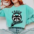Raccoon Sweatshirt - Save The Trash Panda Meme - Cute & Cozy Comfort Chalky Mint