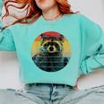 Raccoon Themed Comfort Colors Sweatshirt | Novelty Animal Design Chalky Mint