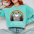 Raccoon Trash Panda Comfort Colors Sweatshirt | Unisex Cozy Apparel Chalky Mint