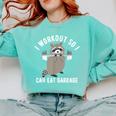 Raccoon Trash Panda Workout Sweatshirt - Unisex Gym Wear, Comfort Style Chalky Mint