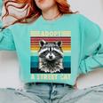 Raccoon Vintage Retro Sweatshirt - Unisex Comfort for All Ages Chalky Mint