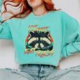 Retro Raccoon Comfort Sweatshirt - Fun & Cozy Design Chalky Mint