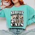 Retro Raccoon Summer Sweatshirt - Unisex Comfort Fit Chalky Mint