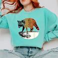 Retro Raccoon Sweatshirt - Moonlit Style Unisex Apparel Chalky Mint