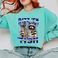 Rizz Em Autistic Raccoon | Cozy Comfort Colors Sweatshirt Chalky Mint