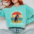 Save The Trash Panda Raccoon Animal Retro Vintage Sunset Comfort Colors Sweatshirt Chalky Mint
