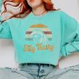 Stay Trashy Opossum Raccoon Meme Sweatshirt - Quirky Fashion Chalky Mint