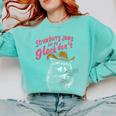 Strawberry Jams But My Don't Raccoon Comfort Colors Sweatshirt Chalky Mint