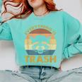Vintage Raccoon Lovers Comfort Colors Sweatshirt - Cozy Retro Appeal Chalky Mint