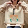 Adopt A Street Cat Sweater | Animal Lover's Cozy Half Zip Sand