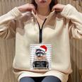 Christmas Raccoon Sweatshirt - Dear Santa I Can Explain Half Zip Oversized Sand