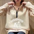 Cowboy Raccoon Oversized Half-Zip Sweatshirt | Quirky Fashion Statement Sand
