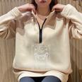 Feral Era Raccoon Sweatshirt - Oversized Half-Zip | Cozy Unisex Wear Sand