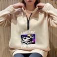 Live Fast Eat Trash Sweatshirt - Cotton Blend Oversized for Adults Sand