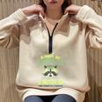 Raccoon Half Zip Oversized Sweatshirt - Cozy Unisex Layer Sand