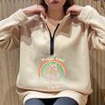 Raccoon Half Zip Oversized Sweatshirt - Unisex Novelty Fun Sand