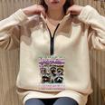 Raccoon Meme Bootleg Half Zip Sweatshirt - Oversized Comfort Sand