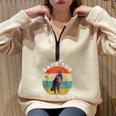 Raccoon 'Save the Trash Panda' Retro Sunset Oversized Sweatshirt Sand