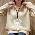 Raccoon Sweatshirt - Gothic Style Half Zip | Edgy & Bold Sand