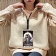 Raccoon Tarot The Lovers Sweatshirt | Cozy Zip-Up Top Sand