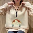 Raccoon Trash Panda Half Zip Oversized Unisex Sweatshirt - Quirky Style Sand