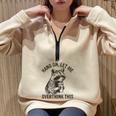 Sarcastic Raccoon Half Zip Oversized Sweatshirt | Casual Humor Sand