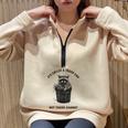 Trash Can Raccoon Humor Oversized Sweatshirt - Fun & Cozy Sand