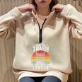Vintage Raccoon Oversized Sweatshirt - Eco Retro Style Sand