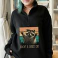 Adopt A Street Cat Sweater | Animal Lover's Cozy Half Zip Black
