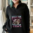 Autistic Raccoon Half Zip Oversized Sweatshirt - Fun Meme Vibe Black