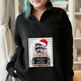 Christmas Raccoon Sweatshirt - Dear Santa I Can Explain Half Zip Oversized Black