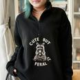 Cute But Feral Raccoon | Sarcastic Oversized Sweatshirt - Small Black